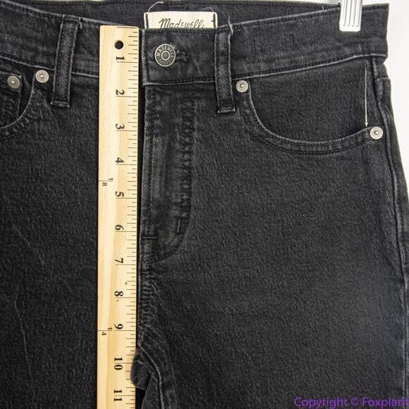 Madewell The Mid-Rise Perfect Vintage Jeans Clean Black‎ Wash, 25 - Picture 6 of 15
